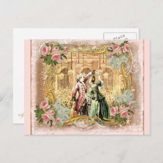 Carte Postale Danse à Versailles (Devant / Derrière)