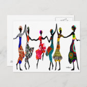 Carte Postale Danse africaine de louanges (Devant / Derrière)