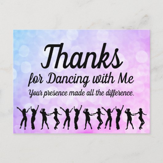 Carte Postale Danse Anniversaire Merci (Devant)