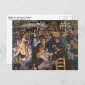 Carte Postale Danse au Moulin de la Galette par Pierre Renoir (Devant / Derrière)