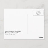 Carte Postale Danse au Moulin de la Galette par Renoir (Dos)