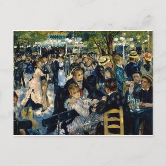 Carte Postale Danse au Moulin de la Galette par Renoir (Devant)