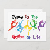 Carte Postale Danse Au Rythme De La Vie Salutation (Devant / Derrière)
