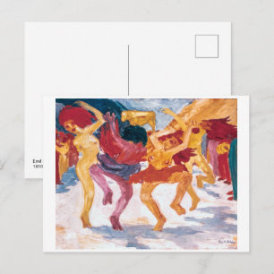 Carte Postale Danse autour du Veau d'or Emil Nolde
