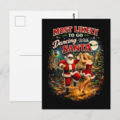 Carte Postale Danse avec le Père Noël (Devant / Derrière)