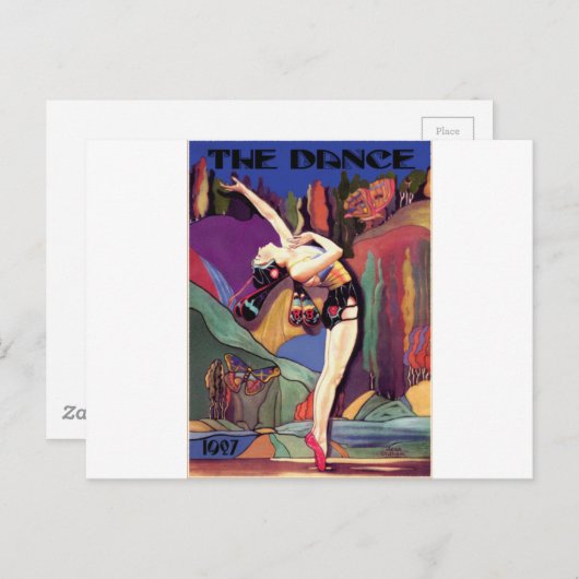 Carte Postale Danse avec les papillons (Devant / Derrière)