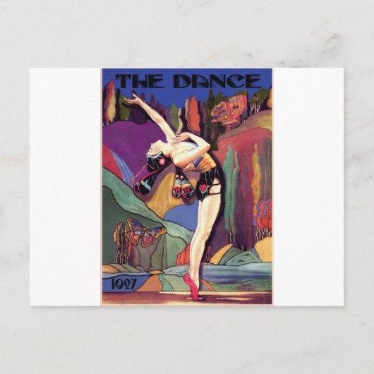 Carte Postale Danse avec les papillons (Devant)