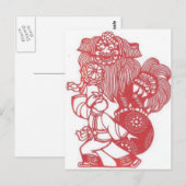 Carte Postale Danse avec lion (Devant / Derrière)