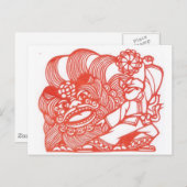 Carte Postale Danse avec lion (Devant / Derrière)