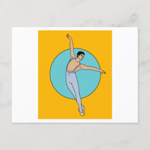 Carte Postale Danse Ballerina Ballet Figures