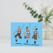 Carte postale Danse Bavarois Lederhosen Hommes (Debout devant)