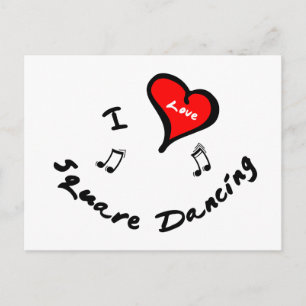 Carte Postale Danse carré - Je Coeur Danse Carré
