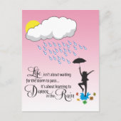Carte Postale Danse dans la pluie (Devant)