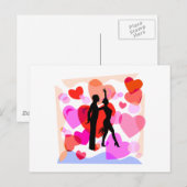 Carte Postale Danse dans la salle de bal des coeurs (Devant / Derrière)