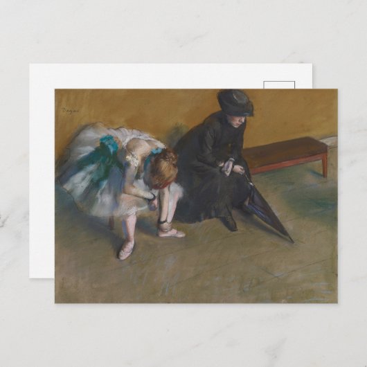 Carte Postale Danse de ballet en attente Edgar Degas (Devant / Derrière)