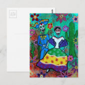 CARTE POSTALE DANSE DE COUPLE MEXIQUE (Devant / Derrière)