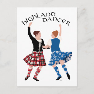 Carte Postale Danse de Highland Reel Écossais