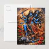 Carte Postale Danse de Kali sur Shiva (Devant / Derrière)