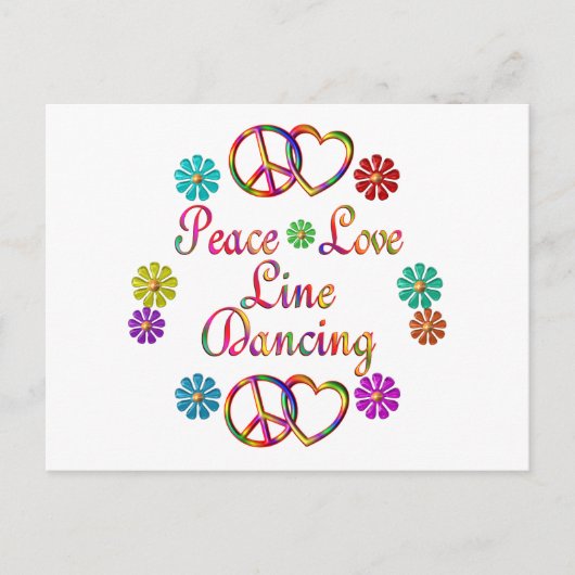 CARTE POSTALE DANSE DE LA LIGNE D'AMOUR DE PAIX (Devant)