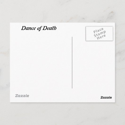 Carte postale Danse de la mort (Dos)