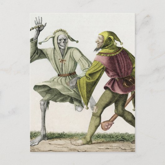 Carte Postale Danse de la mort - L'idiot (Devant)