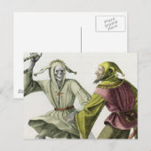 Carte Postale Danse de la mort - L'idiot (Devant / Derrière)