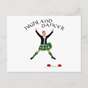 Carte Postale Danse de l'épée Highland Dancer Ghillie Callum