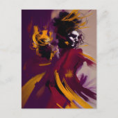 Carte Postale Danse de l'esprit – Figure abstraite expressive (Devant)