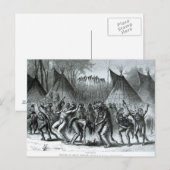 Carte Postale Danse de Scalp de 'Sketches of Indian Warfare' (Devant / Derrière)
