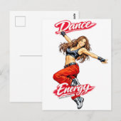 Carte Postale Danse d'énergie et de liberté (Devant / Derrière)