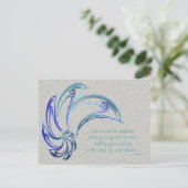 Carte Postale Danse des dauphins abstrait Art (Debout devant)