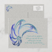 Carte Postale Danse des dauphins abstrait Art (Devant / Derrière)
