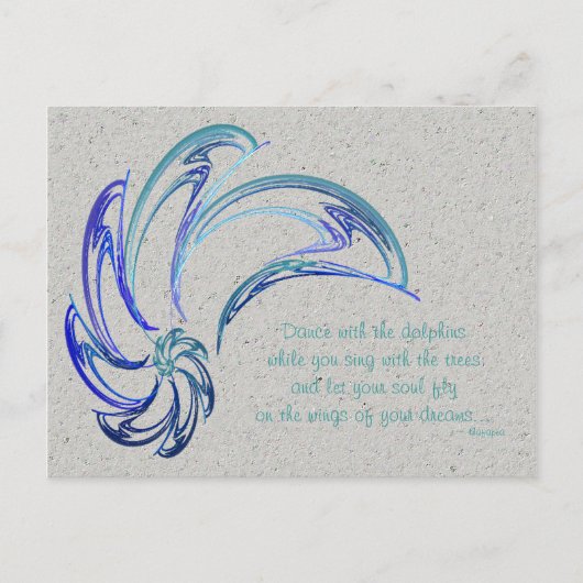 Carte Postale Danse des dauphins abstrait Art (Devant)