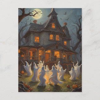 Carte Postale Danse des fantômes dans le triage de Haunted House