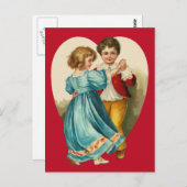 Carte Postale Danse des garçons et des filles (Devant / Derrière)