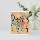 Carte Postale Danse des valentines africaines, motif des femmes  (Debout devant)
