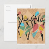 Carte Postale Danse des valentines africaines, motif des femmes  (Devant / Derrière)
