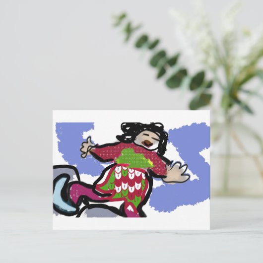 Carte Postale danse du patin à glace (Debout devant)