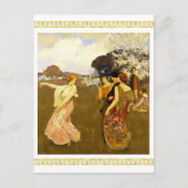 Carte Postale Danse du printemps, Arthur F. Mathews (Devant)