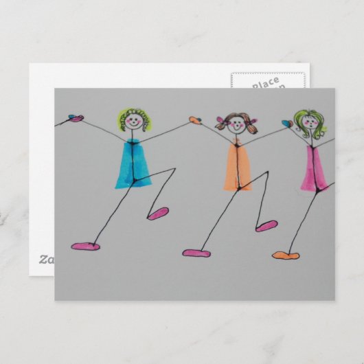 Carte Postale danse en ligne (Devant / Derrière)
