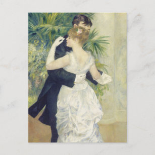 Carte Postale Danse en ville par Renoir - Art Vintage