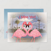 Carte Postale Danse Flamant rose (Devant / Derrière)