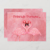 Carte Postale Danse Flamant rose (Devant / Derrière)