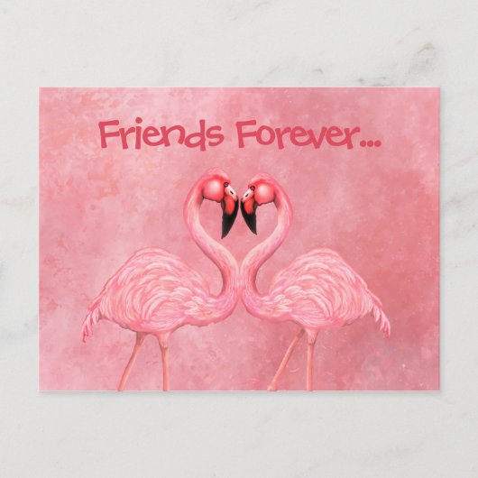 Carte Postale Danse Flamant rose (Devant)