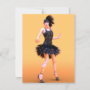 Carte Postale Danse Flapper Vintage