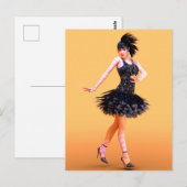 Carte Postale Danse Flapper Vintage (Devant / Derrière)