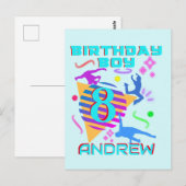 Carte Postale Danse Hip Hop Breakdance Anniversaire Garçon Match (Devant / Derrière)