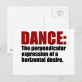 Carte Postale Danse horizontale (Devant / Derrière)