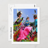 Carte Postale Danse indienne (Devant / Derrière)