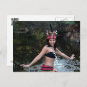 Carte Postale Danse indienne de femme (Devant / Derrière)